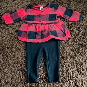 Baby girls Buffalo check outfit